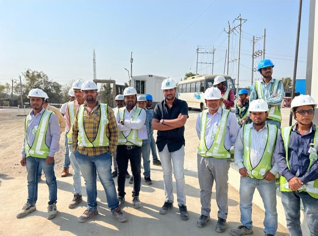 Engineers reviewing site plans